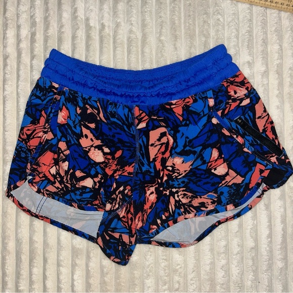 Lululemon Athletica Blue and Pink Athletic Running Tracker shorts - Picture 1 of 8